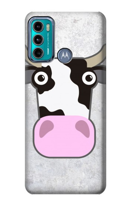 W3257 Cow Cartoon Hard Case and Leather Flip Case For Motorola Moto G60, G40 Fusion