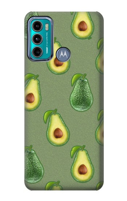 W3285 Avocado Fruit Pattern Hard Case and Leather Flip Case For Motorola Moto G60, G40 Fusion