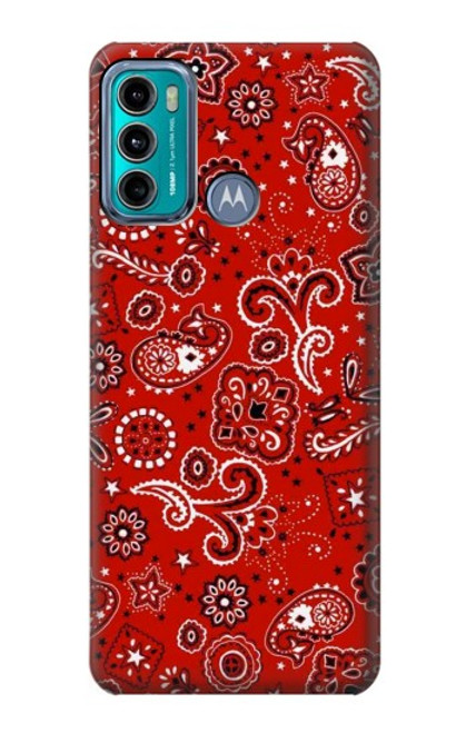 W3354 Red Classic Bandana Hard Case and Leather Flip Case For Motorola Moto G60, G40 Fusion