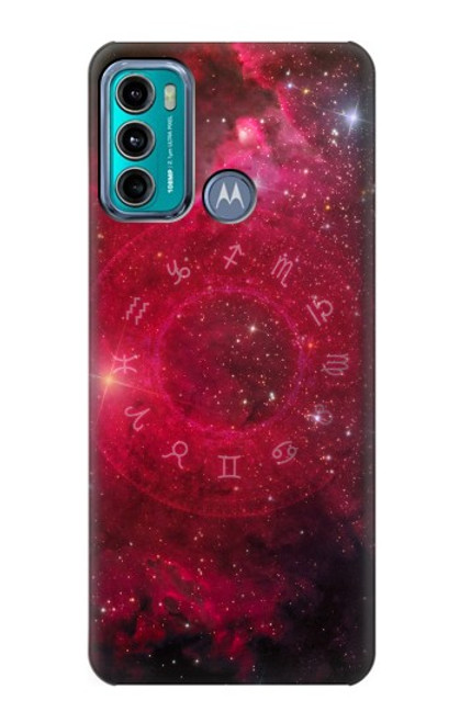 W3368 Zodiac Red Galaxy Hard Case and Leather Flip Case For Motorola Moto G60, G40 Fusion