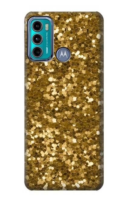 W3388 Gold Glitter Graphic Print Hard Case and Leather Flip Case For Motorola Moto G60, G40 Fusion