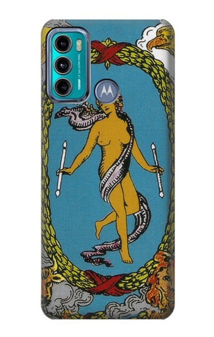 W3746 Tarot Card The World Hard Case and Leather Flip Case For Motorola Moto G60, G40 Fusion