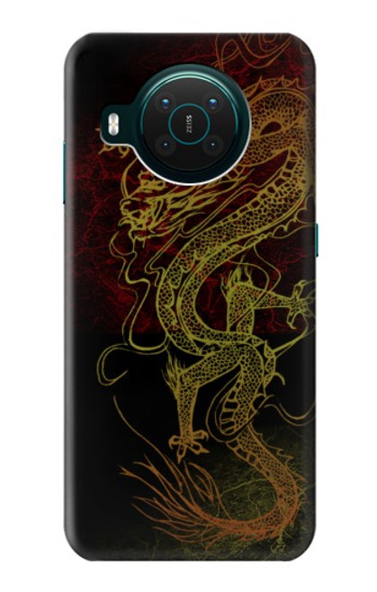 W0354 Chinese Dragon Hard Case and Leather Flip Case For Nokia X10