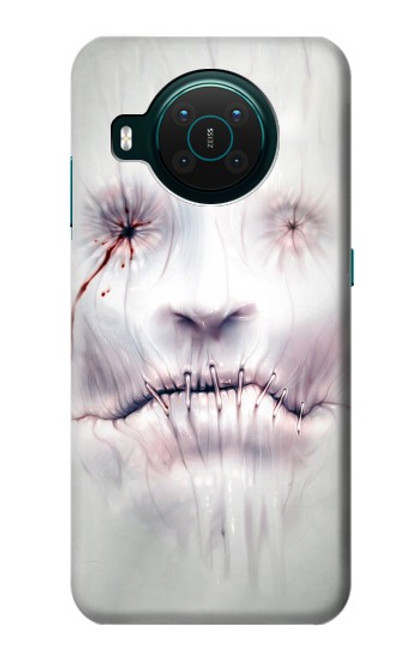 W0884 Horror Face Hard Case and Leather Flip Case For Nokia X10
