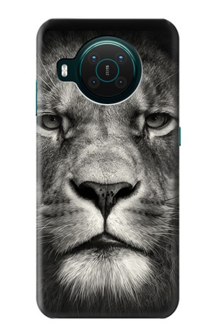 W1352 Lion Face Hard Case and Leather Flip Case For Nokia X10
