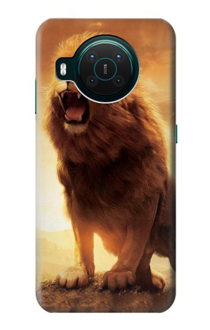 W1957 Lion Aslan Hard Case and Leather Flip Case For Nokia X10