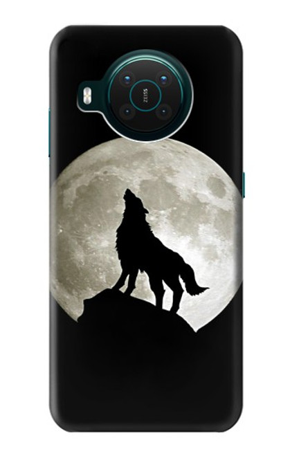 W1981 Wolf Howling at The Moon Hard Case and Leather Flip Case For Nokia X10