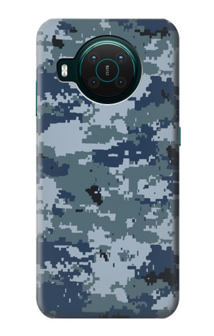 W2346 Navy Camo Camouflage Graphic Hard Case and Leather Flip Case For Nokia X10