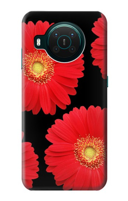 W2478 Red Daisy flower Hard Case and Leather Flip Case For Nokia X10