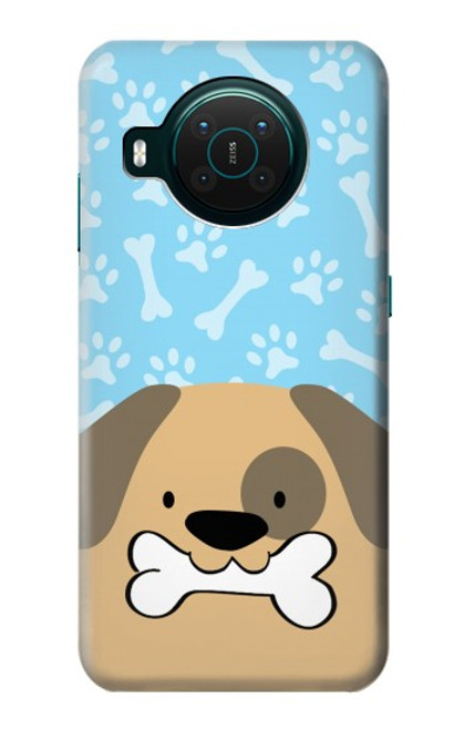 W2669 Cute Dog Paws Bones Cartoon Hard Case and Leather Flip Case For Nokia X10