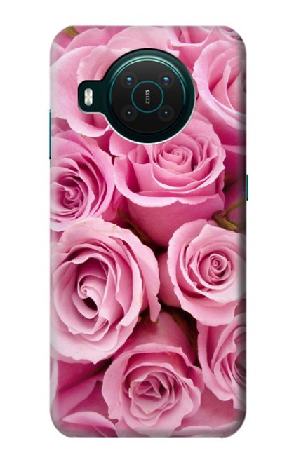 W2943 Pink Rose Hard Case and Leather Flip Case For Nokia X10