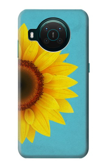 W3039 Vintage Sunflower Blue Hard Case and Leather Flip Case For Nokia X10