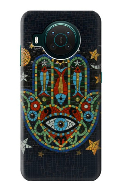 W3175 Hamsa Hand Mosaics Hard Case and Leather Flip Case For Nokia X10