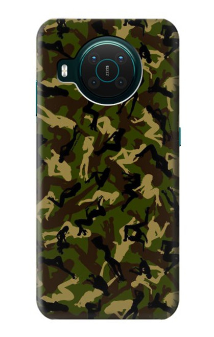 W3356 Sexy Girls Camo Camouflage Hard Case and Leather Flip Case For Nokia X10