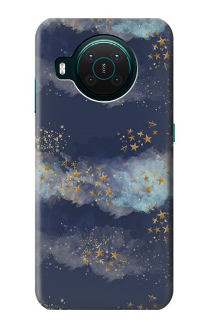 W3364 Gold Star Sky Hard Case and Leather Flip Case For Nokia X10