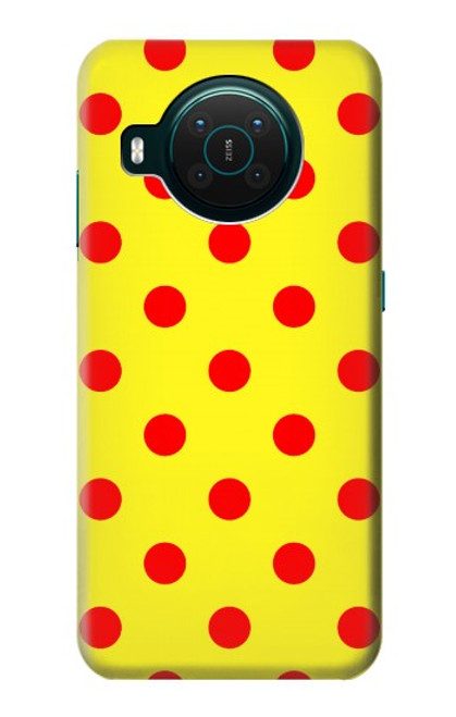 W3526 Red Spot Polka Dot Hard Case and Leather Flip Case For Nokia X10