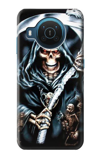 W0295 Grim Reaper Hard Case and Leather Flip Case For Nokia X20