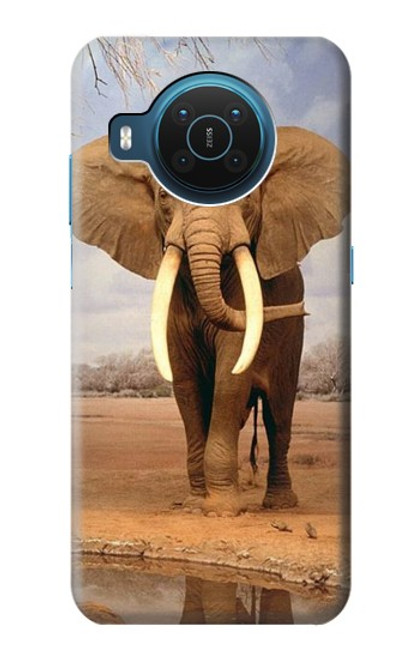 W0310 African Elephant Hard Case and Leather Flip Case For Nokia X20