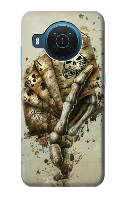 W0550 Skull Card Poker Hard Case and Leather Flip Case For Nokia X20