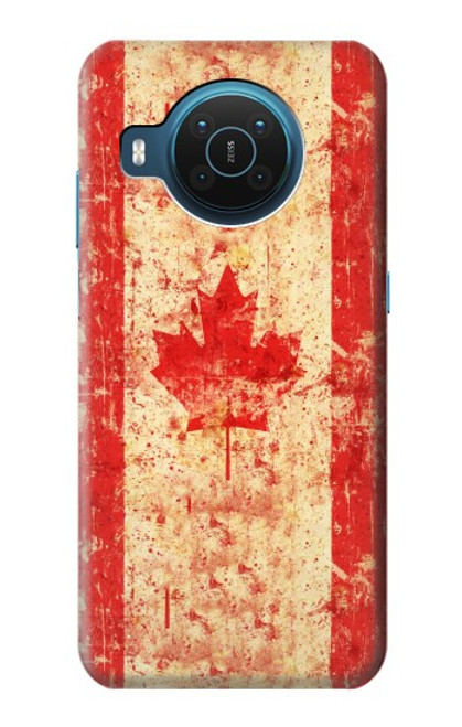 W1603 Canada Flag Old Vintage Hard Case and Leather Flip Case For Nokia X20