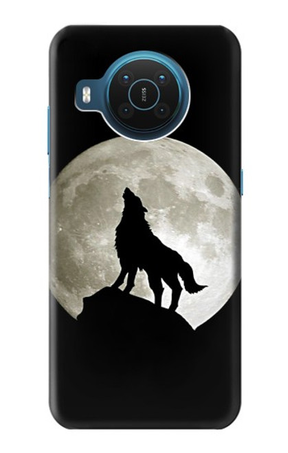 W1981 Wolf Howling at The Moon Hard Case and Leather Flip Case For Nokia X20