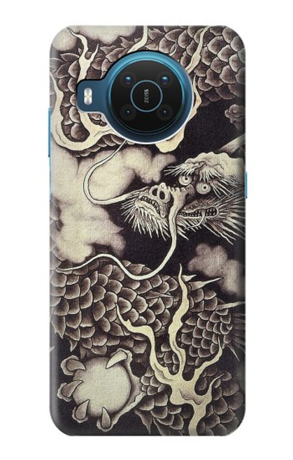 W2719 Japan Painting Dragon Hard Case and Leather Flip Case For Nokia X20