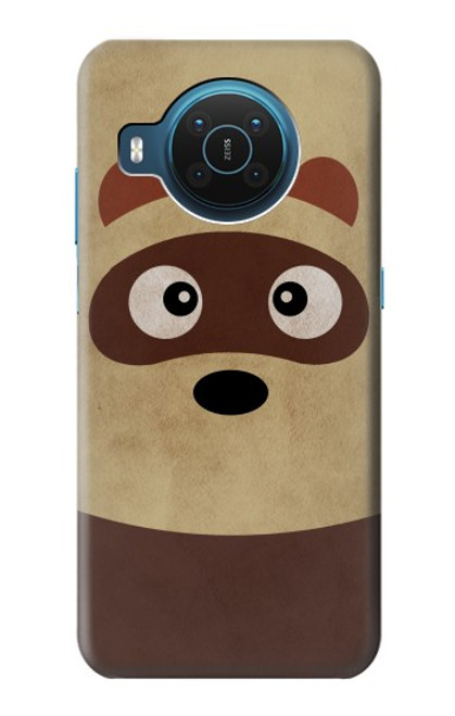 W2825 Cute Cartoon Raccoon Hard Case and Leather Flip Case For Nokia X20