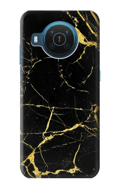 W2896 Gold Marble Graphic Printed Hard Case and Leather Flip Case For Nokia X20