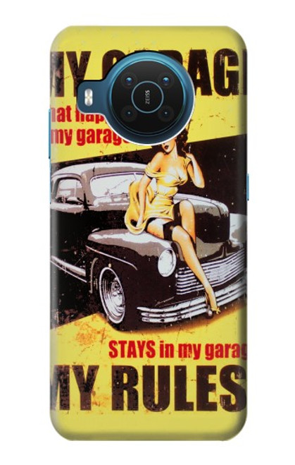 W3198 My Garage Pinup Girl Hard Case and Leather Flip Case For Nokia X20