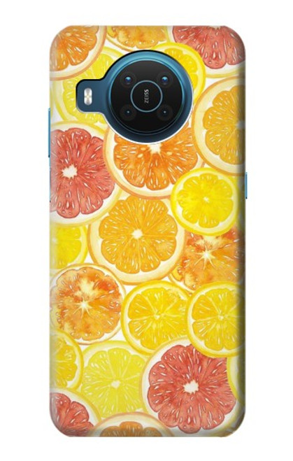 W3408 Lemon Hard Case and Leather Flip Case For Nokia X20