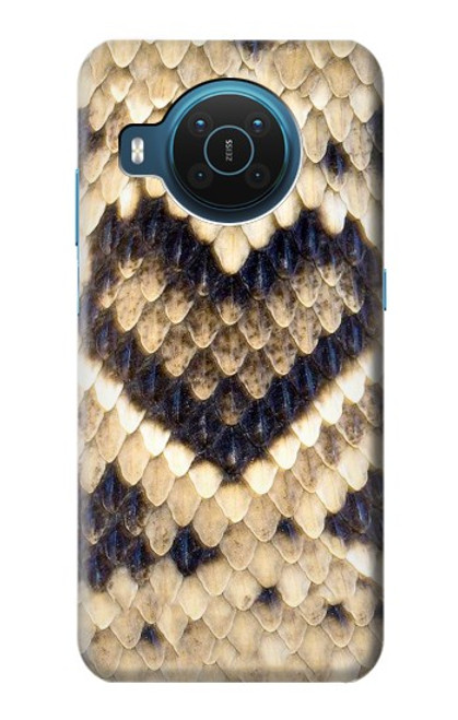 W3417 Diamond Rattle Snake Graphic Print Hard Case and Leather Flip Case For Nokia X20