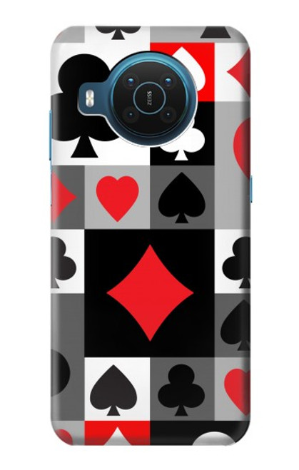 W3463 Poker Card Suit Hard Case and Leather Flip Case For Nokia X20