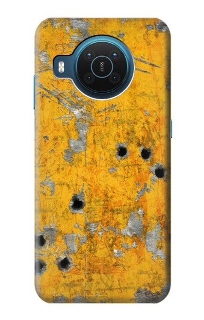 W3528 Bullet Rusting Yellow Metal Hard Case and Leather Flip Case For Nokia X20