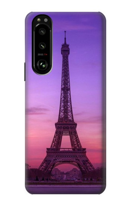 W3447 Eiffel Paris Sunset Hard Case and Leather Flip Case For Sony Xperia 5 III