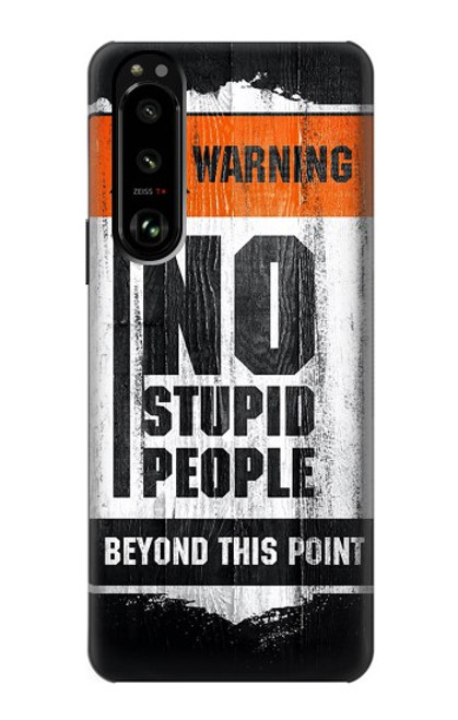 W3704 No Stupid People Hard Case and Leather Flip Case For Sony Xperia 5 III