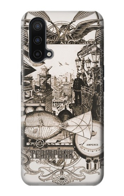 W1681 Steampunk Drawing Hard Case and Leather Flip Case For OnePlus Nord CE 5G