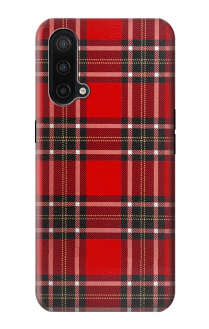 W2374 Tartan Red Pattern Hard Case and Leather Flip Case For OnePlus Nord CE 5G