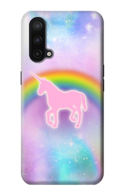 W3070 Rainbow Unicorn Pastel Sky Hard Case and Leather Flip Case For OnePlus Nord CE 5G