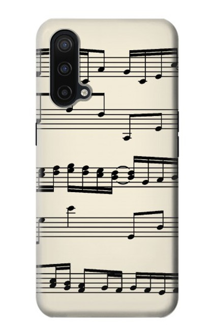 W3082 Music Sheet Hard Case and Leather Flip Case For OnePlus Nord CE 5G