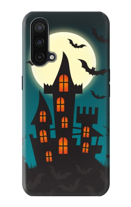 W3268 Halloween Festival Castle Hard Case and Leather Flip Case For OnePlus Nord CE 5G