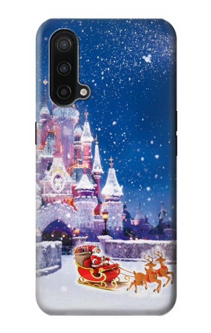 W3282 Santa Xmas Castle Hard Case and Leather Flip Case For OnePlus Nord CE 5G