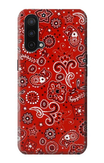 W3354 Red Classic Bandana Hard Case and Leather Flip Case For OnePlus Nord CE 5G