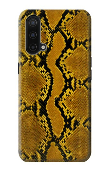 W3365 Yellow Python Skin Graphic Print Hard Case and Leather Flip Case For OnePlus Nord CE 5G