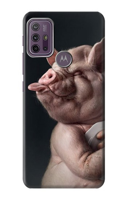 W1273 Crazy Pig Hard Case and Leather Flip Case For Motorola Moto G10 Power