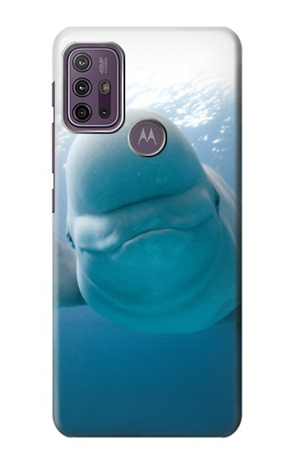 W1801 Beluga Whale Smile Whale Hard Case and Leather Flip Case For Motorola Moto G10 Power