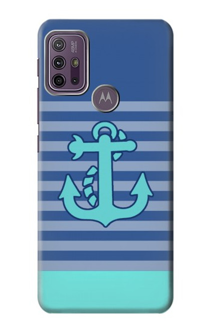 W2081 Nautical Anchor Hard Case and Leather Flip Case For Motorola Moto G10 Power