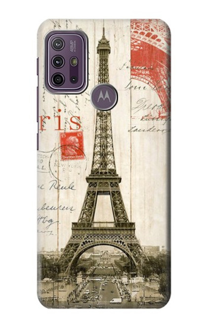 W2108 Eiffel Tower Paris Postcard Hard Case and Leather Flip Case For Motorola Moto G10 Power