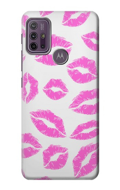 W2214 Pink Lips Kisses Hard Case and Leather Flip Case For Motorola Moto G10 Power