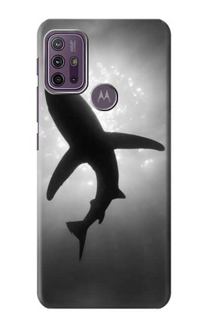 W2367 Shark Monochrome Hard Case and Leather Flip Case For Motorola Moto G10 Power