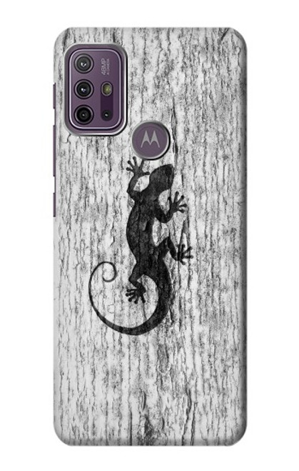 W2446 Gecko Wood Graphic Printed Hard Case and Leather Flip Case For Motorola Moto G10 Power